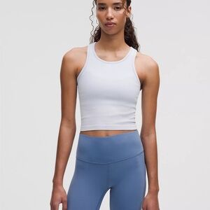 Light Blue lululemon Ebb To Street Racerback Cropped Tank